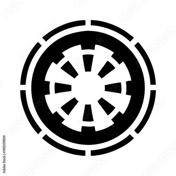 Fototapeta Completely Black Image for Overlays and Design Elements