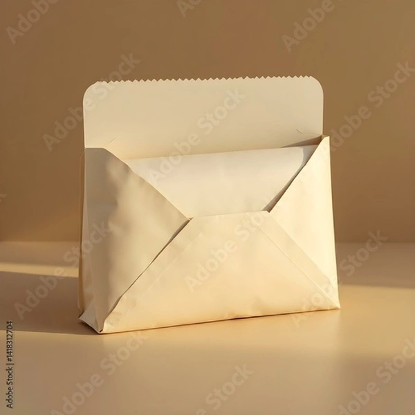 Fototapeta Recyclable Paper Seed Envelope Mockup – Eco-Friendly Packaging Template