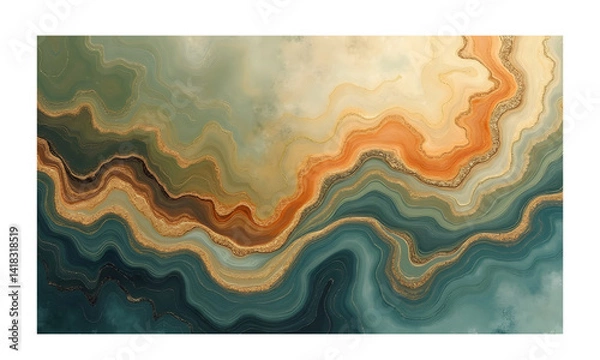 Obraz Elegant Earth Tone Liquid Background Texture