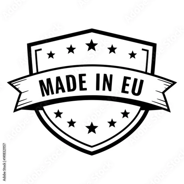 Fototapeta Made in EU icon. Vector illustration.