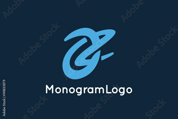 Fototapeta Letter A and Z Monogram Logo Design Vector
