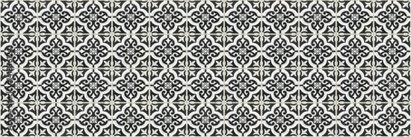 Fototapeta horizontal black and white ceramic tile texture for background and design