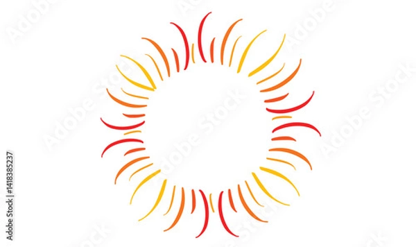 Obraz Firework yellow orange red line element object symbol sign summer season time empty blank celebration festival holiday party event beautiful vacation colorful firework summer season travel banner joy