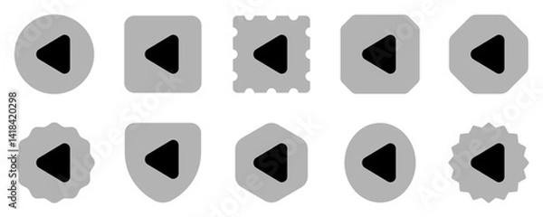 Fototapeta Editable vector left triangle arrow icon. Black, transparent white background. Part of a big icon set family. Perfect for web and app interfaces, presentations, infographics, etc