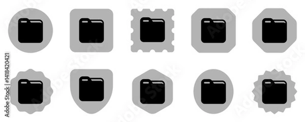 Obraz Editable vector file folder archive icon. Part of a big icon set family. Perfect for web and app interfaces, presentations, infographics, etc