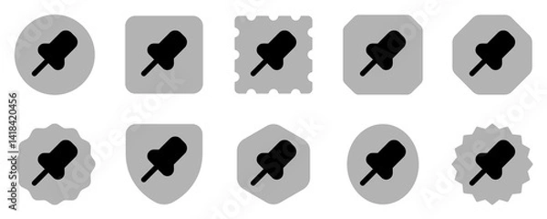 Obraz Editable vector push pin icon. Part of a big icon set family. Perfect for web and app interfaces, presentations, infographics, etc