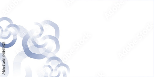 Obraz Abstract circle portal swirl shape with gradient background. Vector. Abstract geometric white and blue color background.light blue gradient geometric background ideal for presentations, digital design