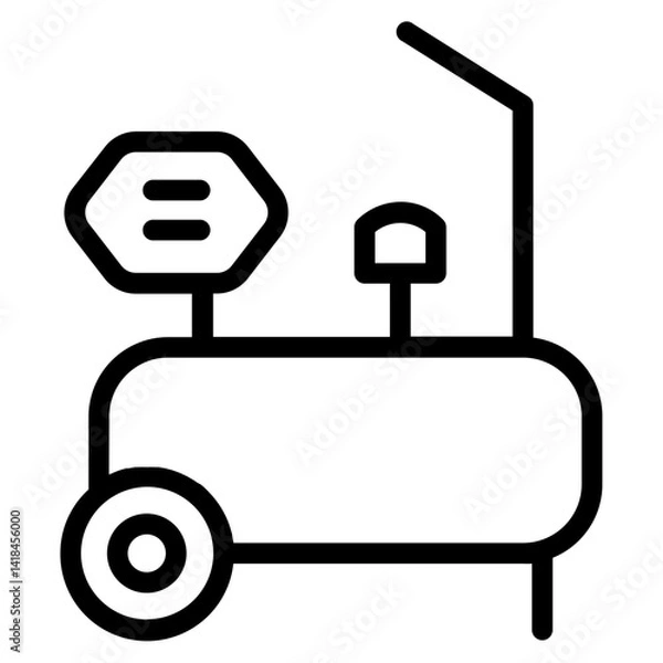 Obraz Air Compressor Power Line Icon