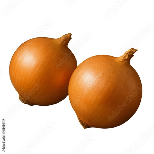 Fototapeta onions on a white background
