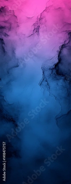 Fototapeta Abstract pink and blue blend design resembling clouds and fluid textures