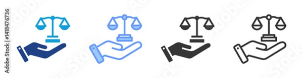 Obraz Legal Services icon set multiple style collection