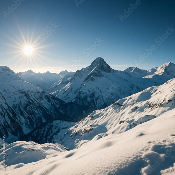 Obraz winter mountain landscape
