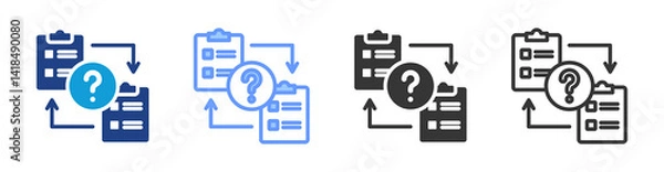 Fototapeta Null Hypothesis icon set multiple style collection