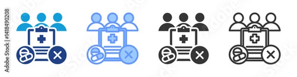 Fototapeta Study Termination icon set multiple style collection