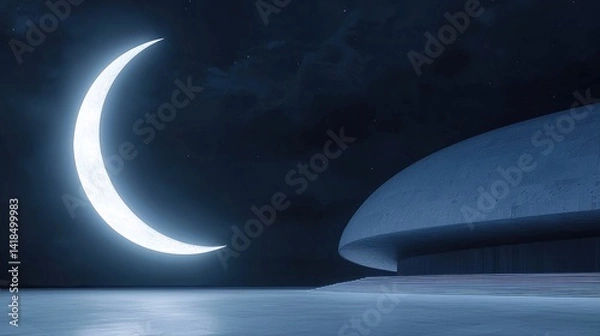 Obraz Moonlit Concrete Structure