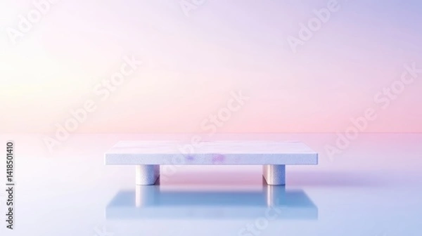 Obraz Empty marble display podium, soft pastel colors