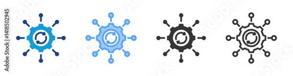 Fototapeta Bpm icon set multiple style collection