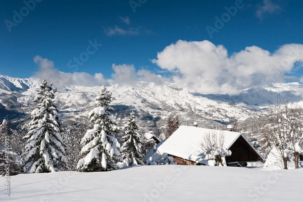 Obraz Paysage poudreuse