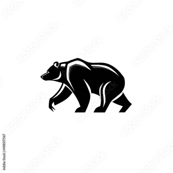 Fototapeta bear symbol representing market crash