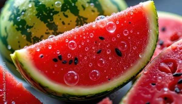 Fototapeta Watermelon slices close-up