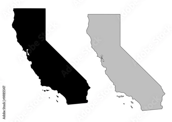 Fototapeta California vector map