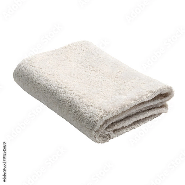 Obraz Luxurious soft towel, ideal for bath or spa. Provides a plush, absorbent experience for ultimate relaxation. Neutral tone complements any decor.