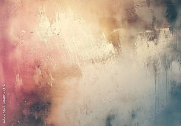 Fototapeta Vintage abstract grunge background with faded texture in neutral tones, soft focus and low contrast design for retro wallpaper, aged surface, or artistic backdrop