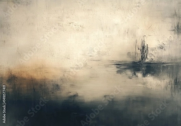 Fototapeta Vintage abstract grunge background with faded texture in neutral tones, soft focus and low contrast design for retro wallpaper, aged surface, or artistic backdrop