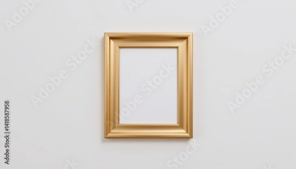Fototapeta Artistic empty frame display minimalist interior photography bright environment straight-on view conceptual space