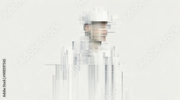 Obraz Abstract engineer figure