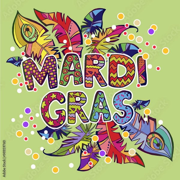 Fototapeta Carnaval and Mardi Gras logo