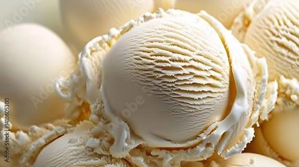 Fototapeta Tasty vanilla ice cream, background ,