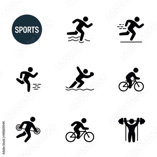 Obraz sports icons set