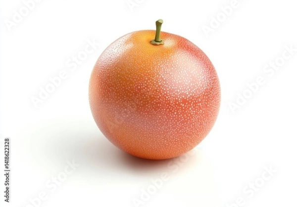 Fototapeta Vibrant Single Fruit on White Background with Textured Surface