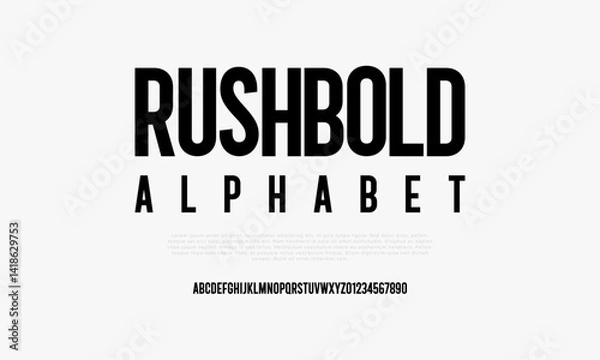 Obraz Tall Condensed Font � Modern Sans Display Typeface EPS