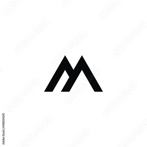 Fototapeta mountain geometric symbol simple logo vector