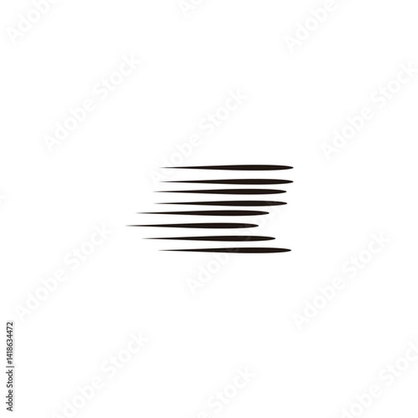 Fototapeta Bullets, fast geometric symbol simple logo vector