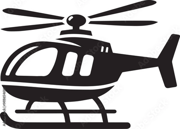 Fototapeta A Helicopter Vector Art Illustration EPS File
