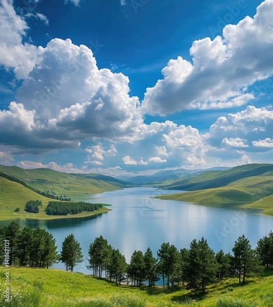 Obraz summer landscape with lake