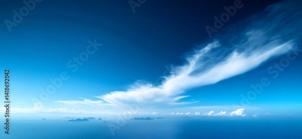 Fototapeta Scenic Ocean Views with Cloudy Skies and Beautiful Coastline
