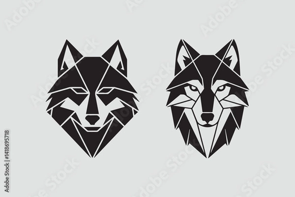 Obraz wolf head icon illustration vector