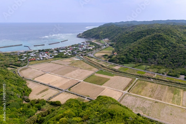 Obraz 奄美大島　屋仁集落　空撮