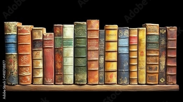 Obraz Antique books on a shelf