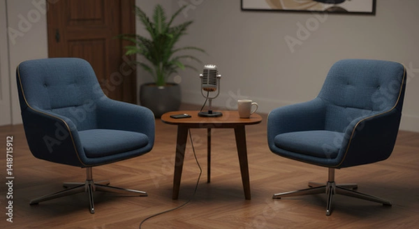 Fototapeta PODCAST INTERVIEW KNOWLEDGE