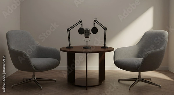 Fototapeta PODCAST INTERVIEW KNOWLEDGE