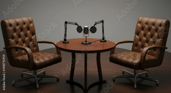 Fototapeta PODCAST INTERVIEW KNOWLEDGE