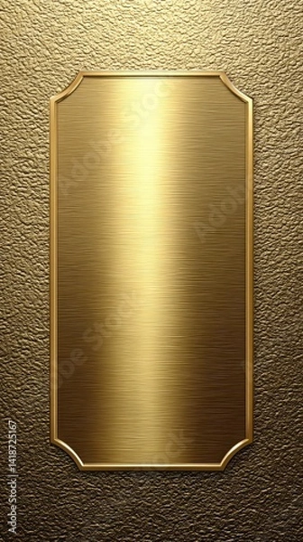 Obraz A textured bronze background showcases a central transparent plaque with smooth gradient and ornamental border for overlay, standard v2-6x