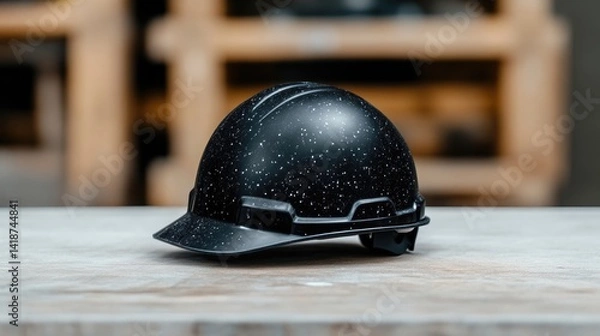 Obraz Safety hard hat on a workbench