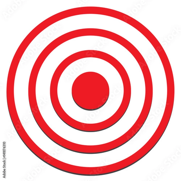 Fototapeta target icon on white background. target sign.