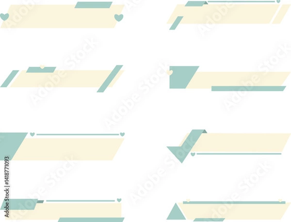 Fototapeta Headline Vector Set
